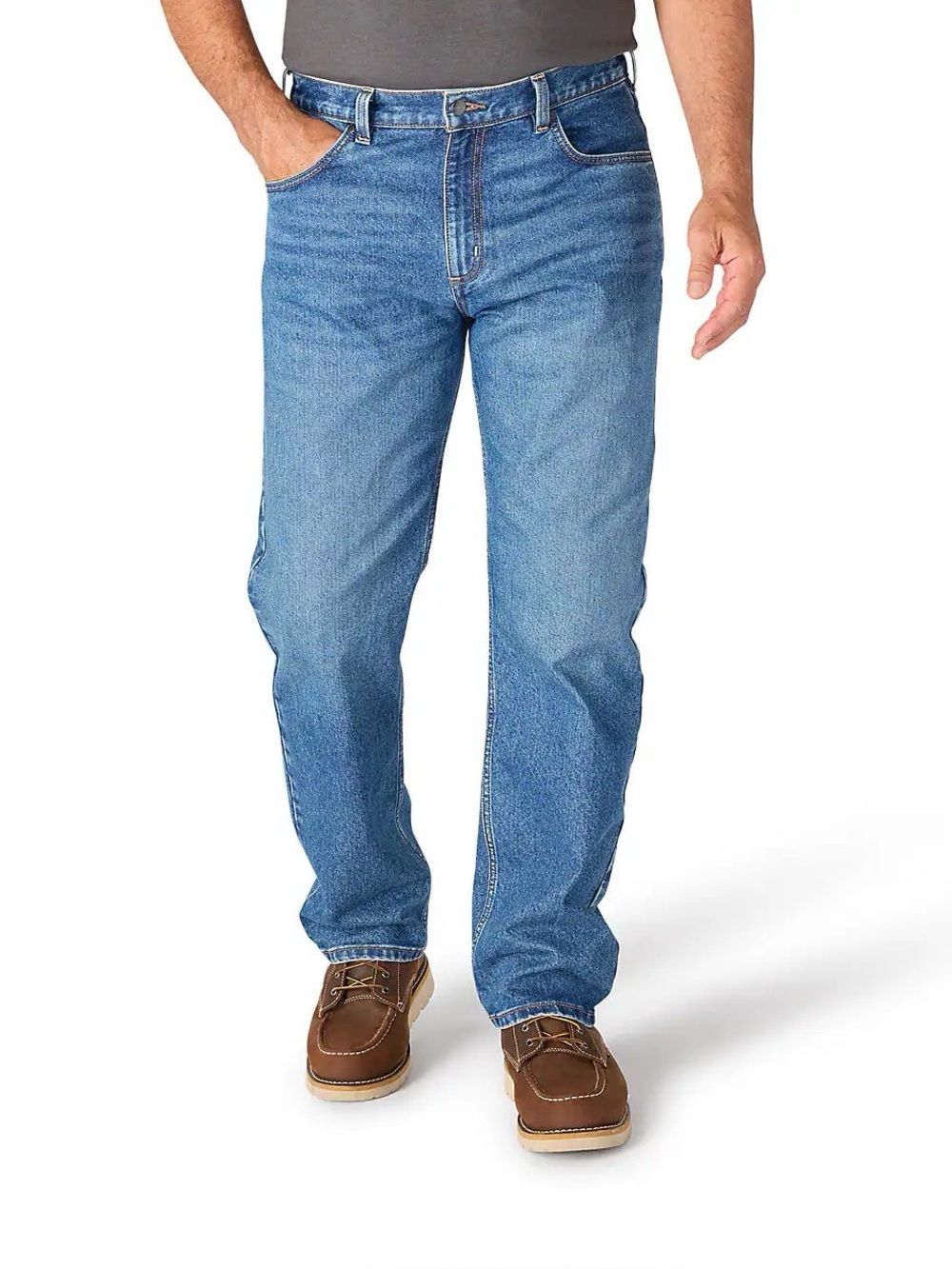 CARHARTT Men's BD6988-M Loose Straight Fit Jeans Medium Blue Wash Size 33 x 30